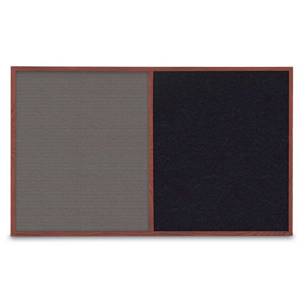 Enclosed Corkboard, 3 Door, 96"x48", 4" Fra